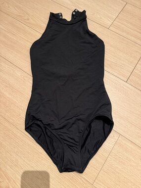 Capezio Black High Neck One-Piece Bodysuit Dance Leotard
